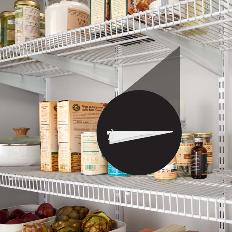 ClosetMaid 20 Pieces ShelfTrack 12 in. x .5 in. White Shelf Bracket